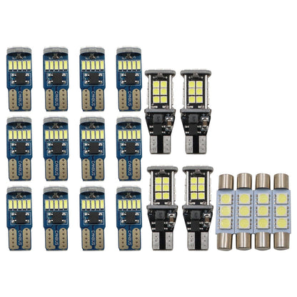 18Pcs For Toyota Tundra 2007-2021 White Auto Interior LED Light Bulb Package Kit