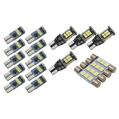 18Pcs For Toyota Tundra 2007-2021 White Auto Interior LED Light Bulb Package Kit