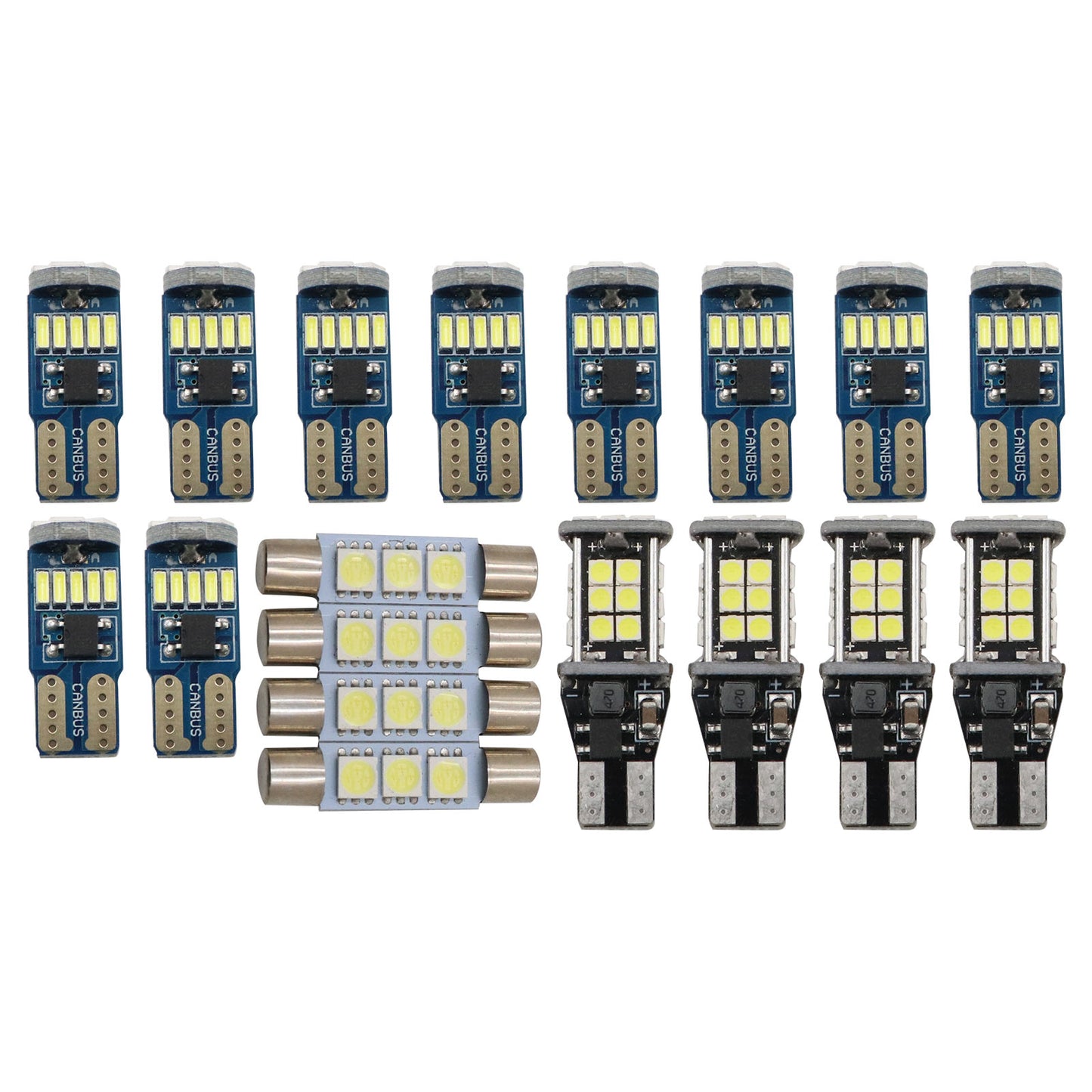 18Pcs For Toyota Tundra 2007-2021 White Auto Interior LED Light Bulb Package Kit