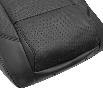 Replacement For Ford Explorer 2011-2015 Driver Lean Back Leather Seat Cover Blk