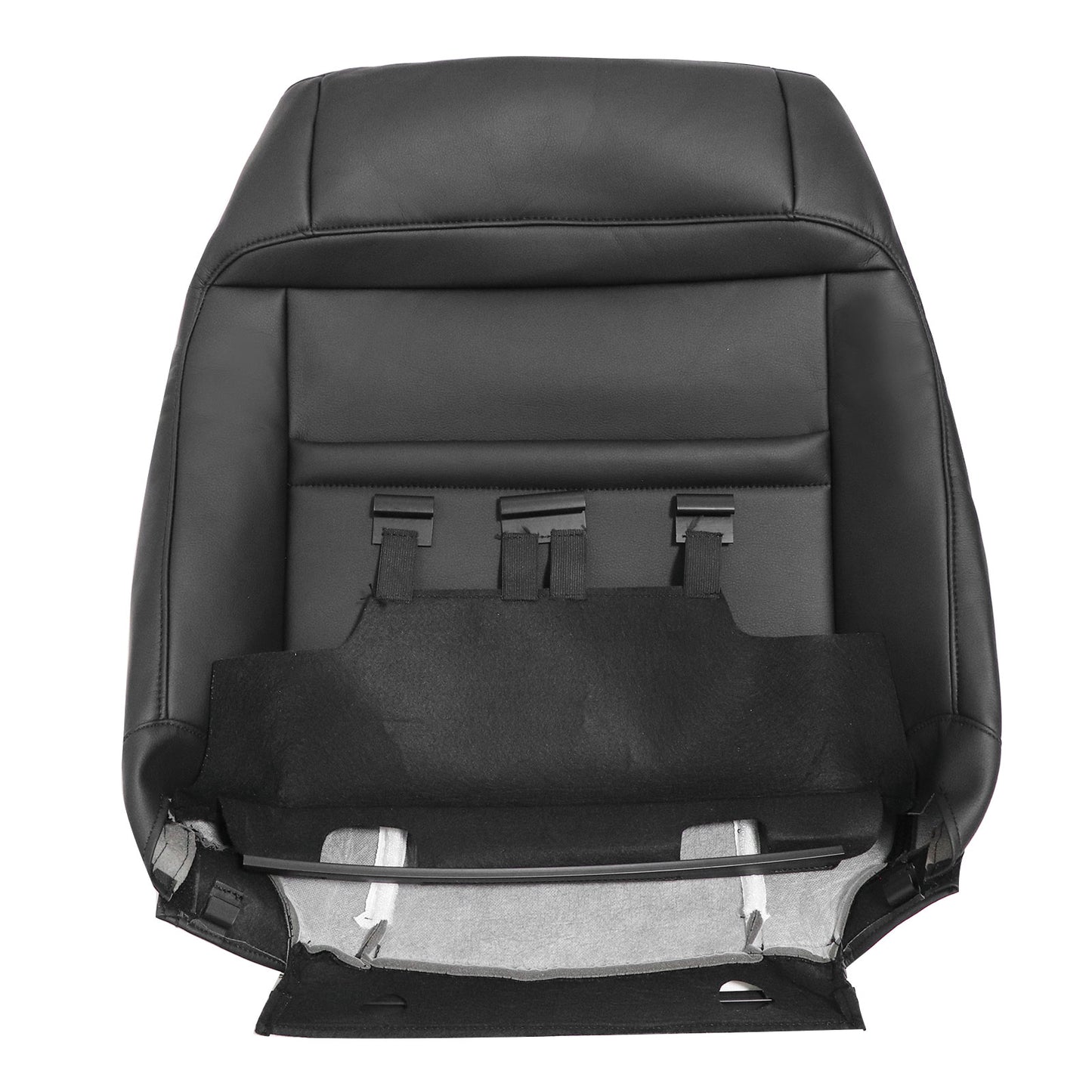 Replacement For Ford Explorer 2011-2015 Driver Lean Back Leather Seat Cover Blk