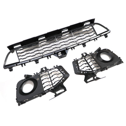Fit BMW 4 Series F32 F33 F36 M Sport Black Front Bumper Fog Light Race Grille