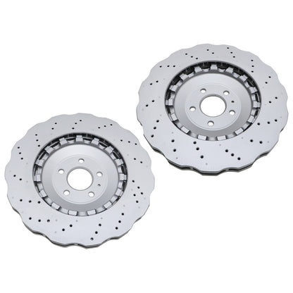 Fits For Audi RS7 2014 2015 2016 2x Front Left+Right Side Disc Brake Rotors