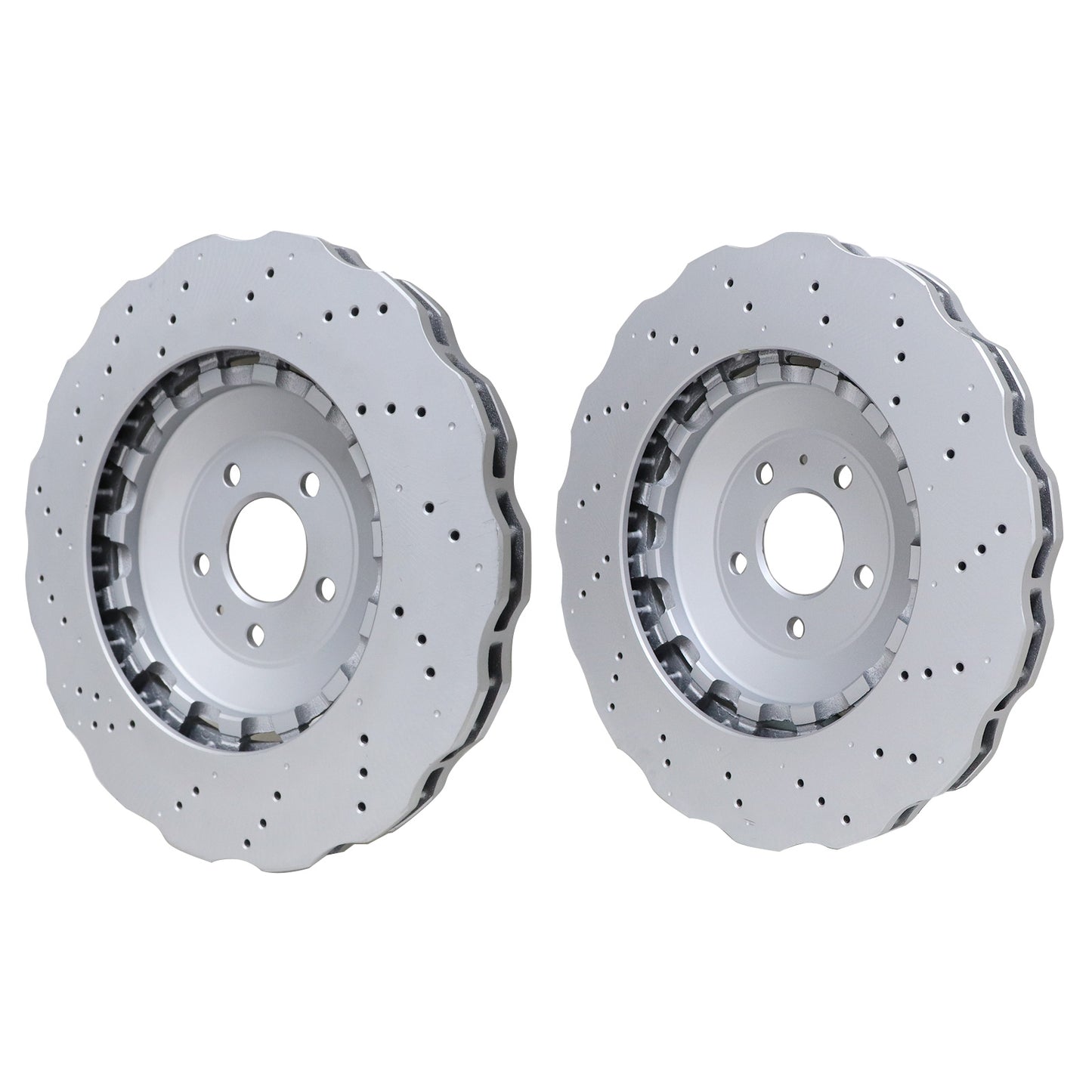 Fits For Audi RS7 2014 2015 2016 2x Front Left+Right Side Disc Brake Rotors