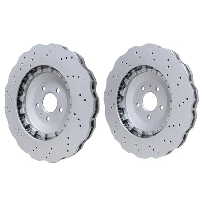 Fits For Audi RS7 2014 2015 2016 2x Front Left+Right Side Disc Brake Rotors