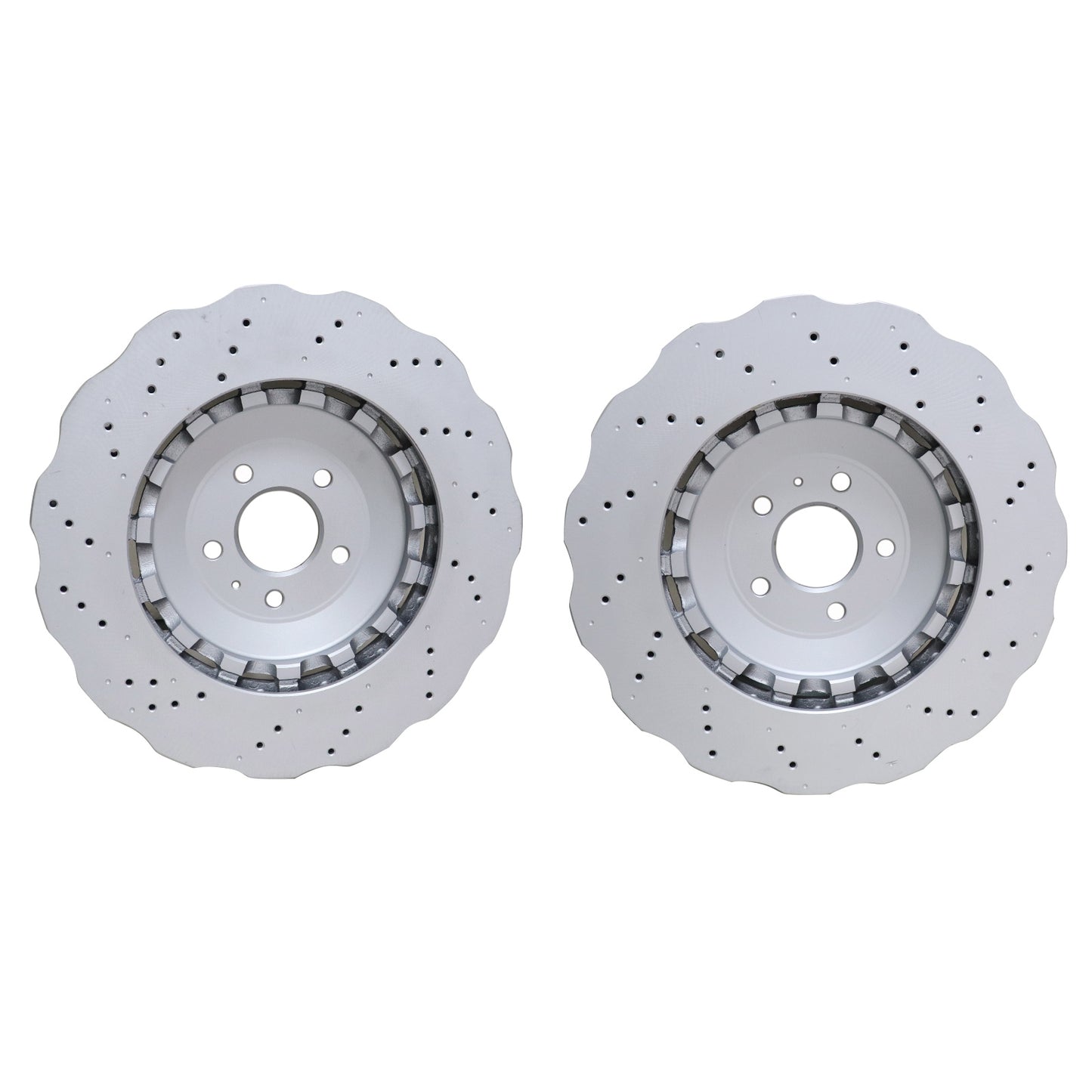 Fits For Audi RS7 2014 2015 2016 2x Front Left+Right Side Disc Brake Rotors