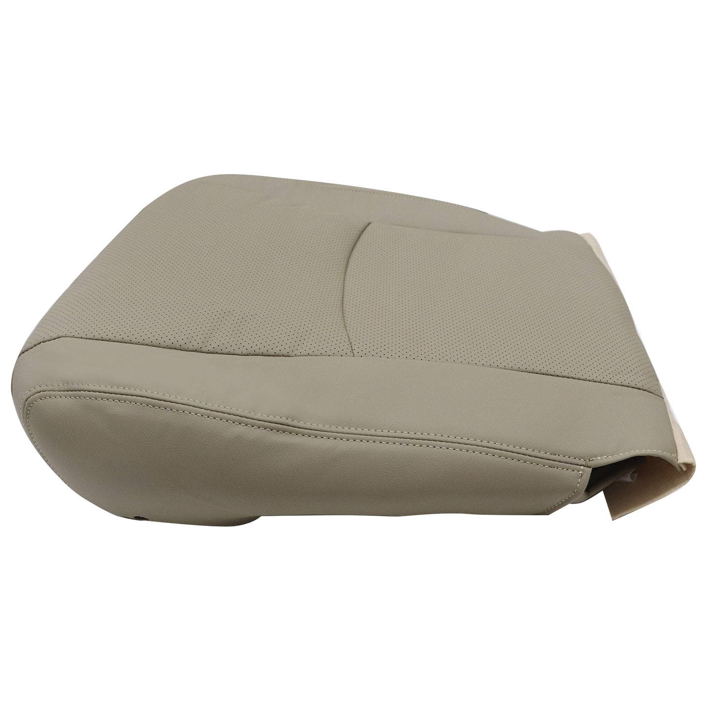 For 2008-2013 Toyota Highlander Driver Bottom Replacement Seat Cover Leather Tan