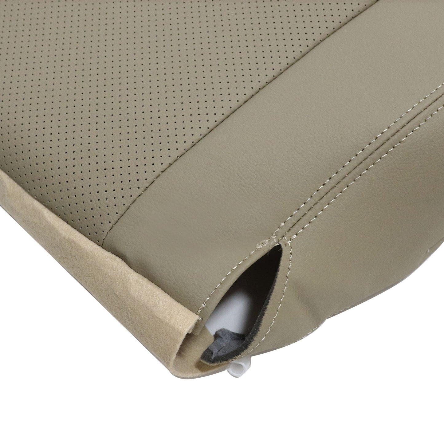 For 2008-2013 Toyota Highlander Driver Bottom Replacement Seat Cover Leather Tan