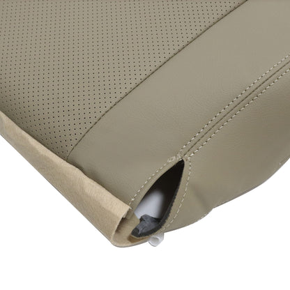 For 2008-2013 Toyota Highlander Driver Bottom Replacement Seat Cover Leather Tan