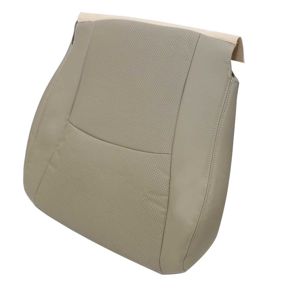 For 2008-2013 Toyota Highlander Driver Bottom Replacement Seat Cover Leather Tan