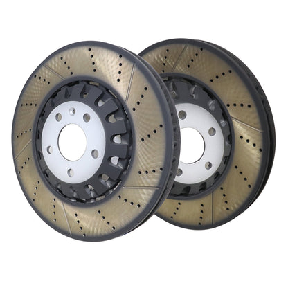 2x Performance Front 375mm Vented Brake Disc Rotors For Audi A6 A8 Q Q7 Q8