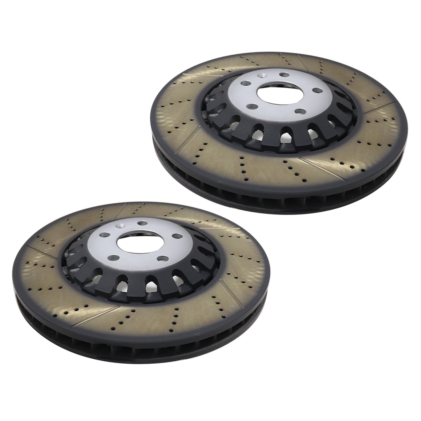 2x Performance Front 375mm Vented Brake Disc Rotors For Audi A6 A8 Q Q7 Q8