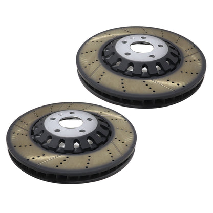 2x Performance Front 375mm Vented Brake Disc Rotors For Audi A6 A8 Q Q7 Q8