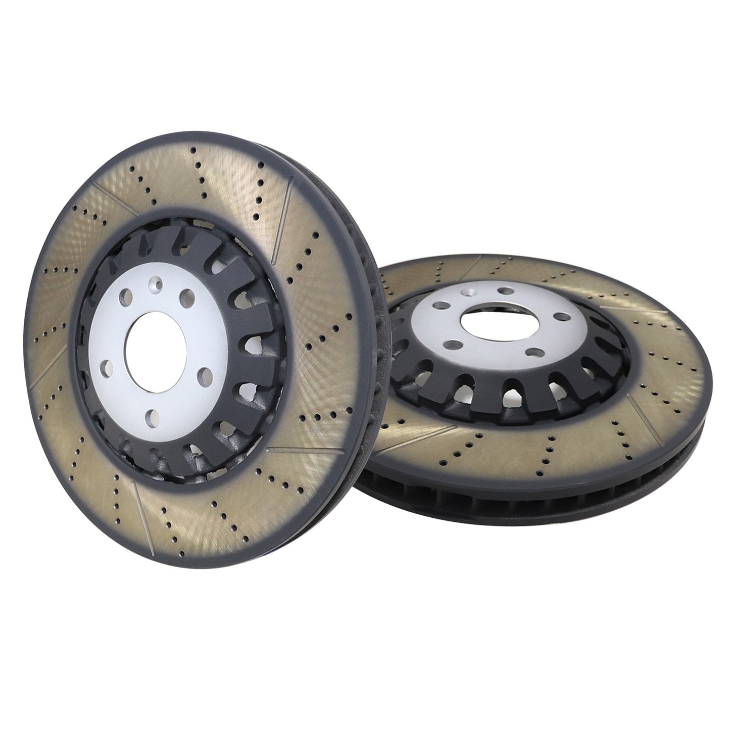 2x Performance Front 375mm Vented Brake Disc Rotors For Audi A6 A8 Q Q7 Q8