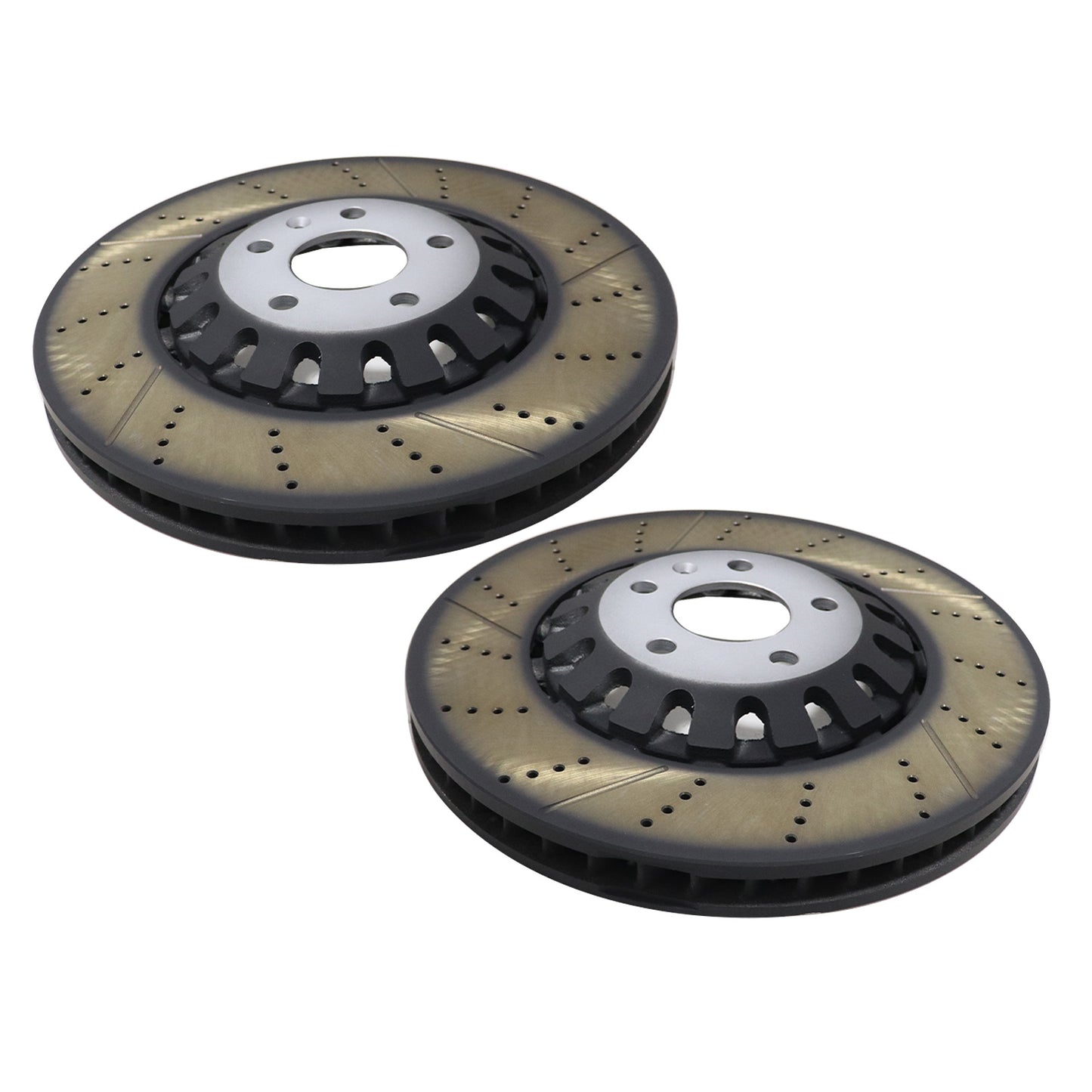 2x Performance Front 375mm Vented Brake Disc Rotors For Audi A6 A8 Q Q7 Q8