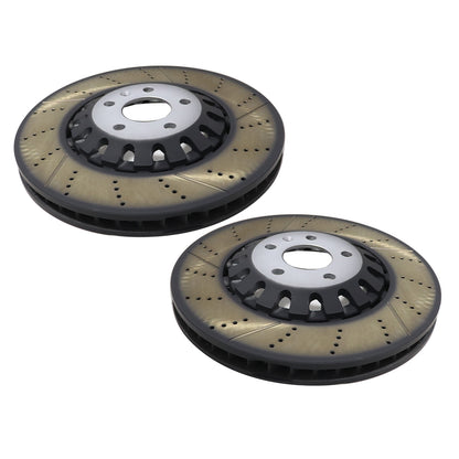 2x Performance Front 375mm Vented Brake Disc Rotors For Audi A6 A8 Q Q7 Q8