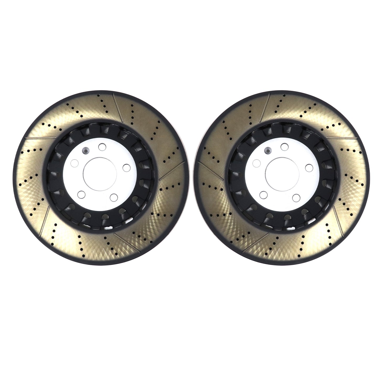2x Performance Front 375mm Vented Brake Disc Rotors For Audi A6 A8 Q Q7 Q8
