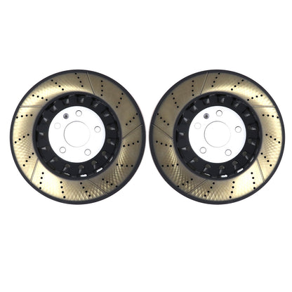 2x Performance Front 375mm Vented Brake Disc Rotors For Audi A6 A8 Q Q7 Q8