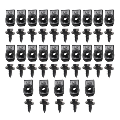 50Pcs Fender Bolts & U Nuts 5/16-18 x 7/8" x 3/4" Washer 1/2" Hex Head Kit Body