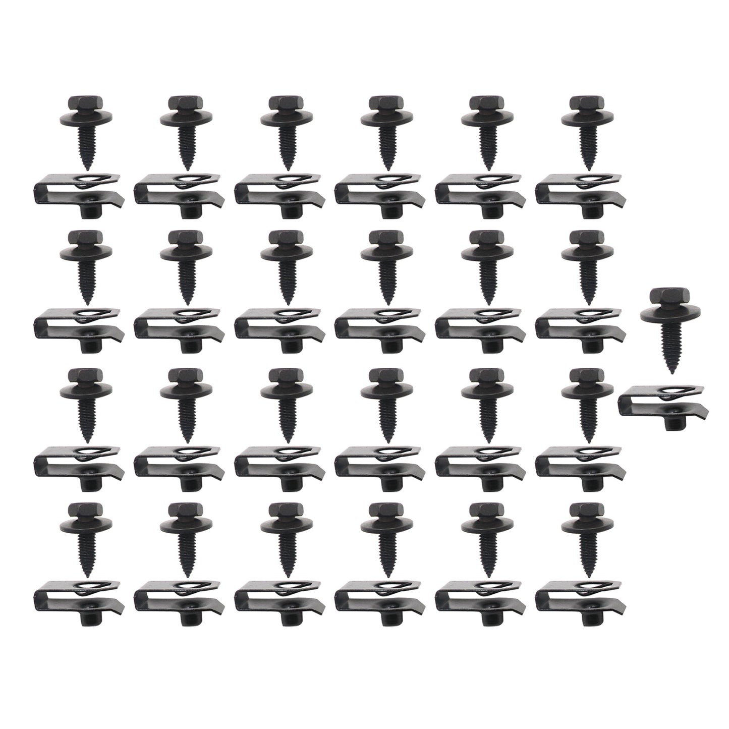 50Pcs Fender Bolts & U Nuts 5/16-18 x 7/8" x 3/4" Washer 1/2" Hex Head Kit Body