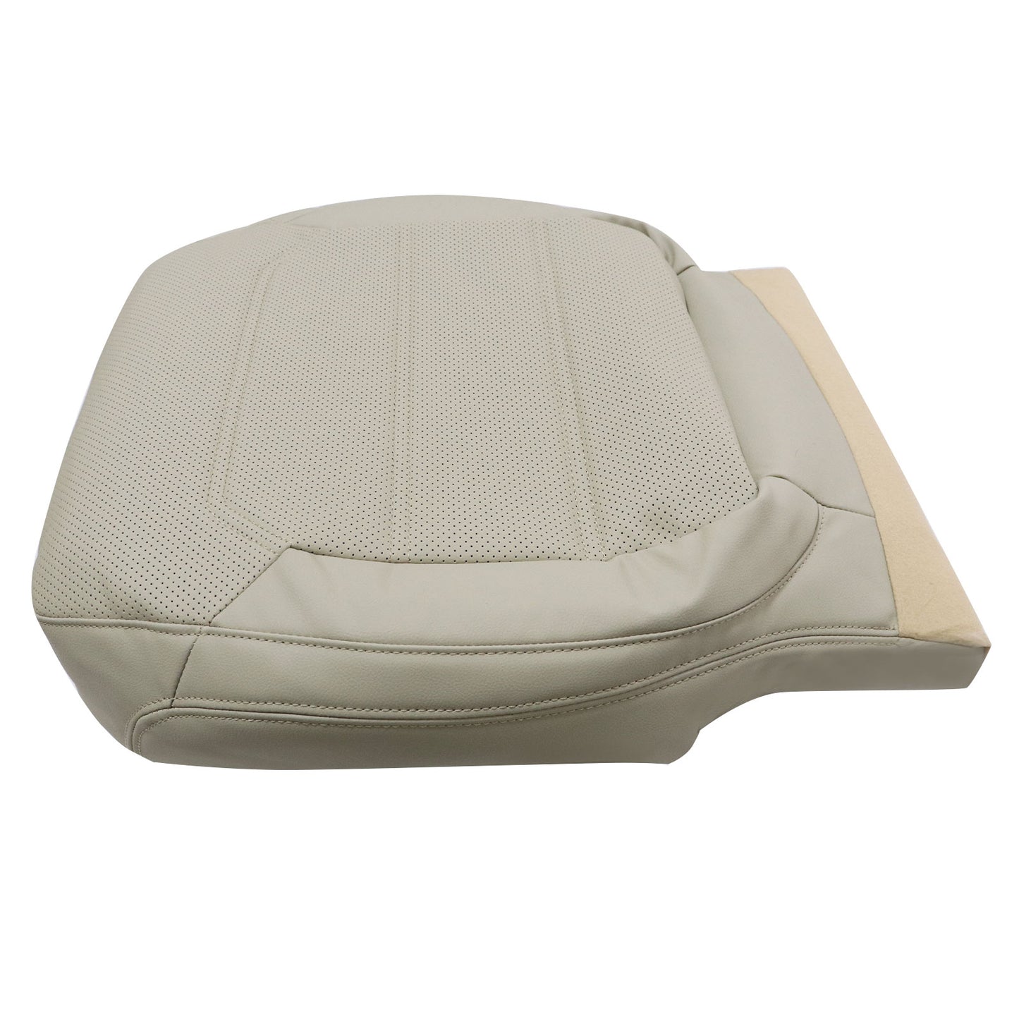 2012-2020 For Volkswagen Passat Driver Bottom Leather Seat Cover Tan Perforated