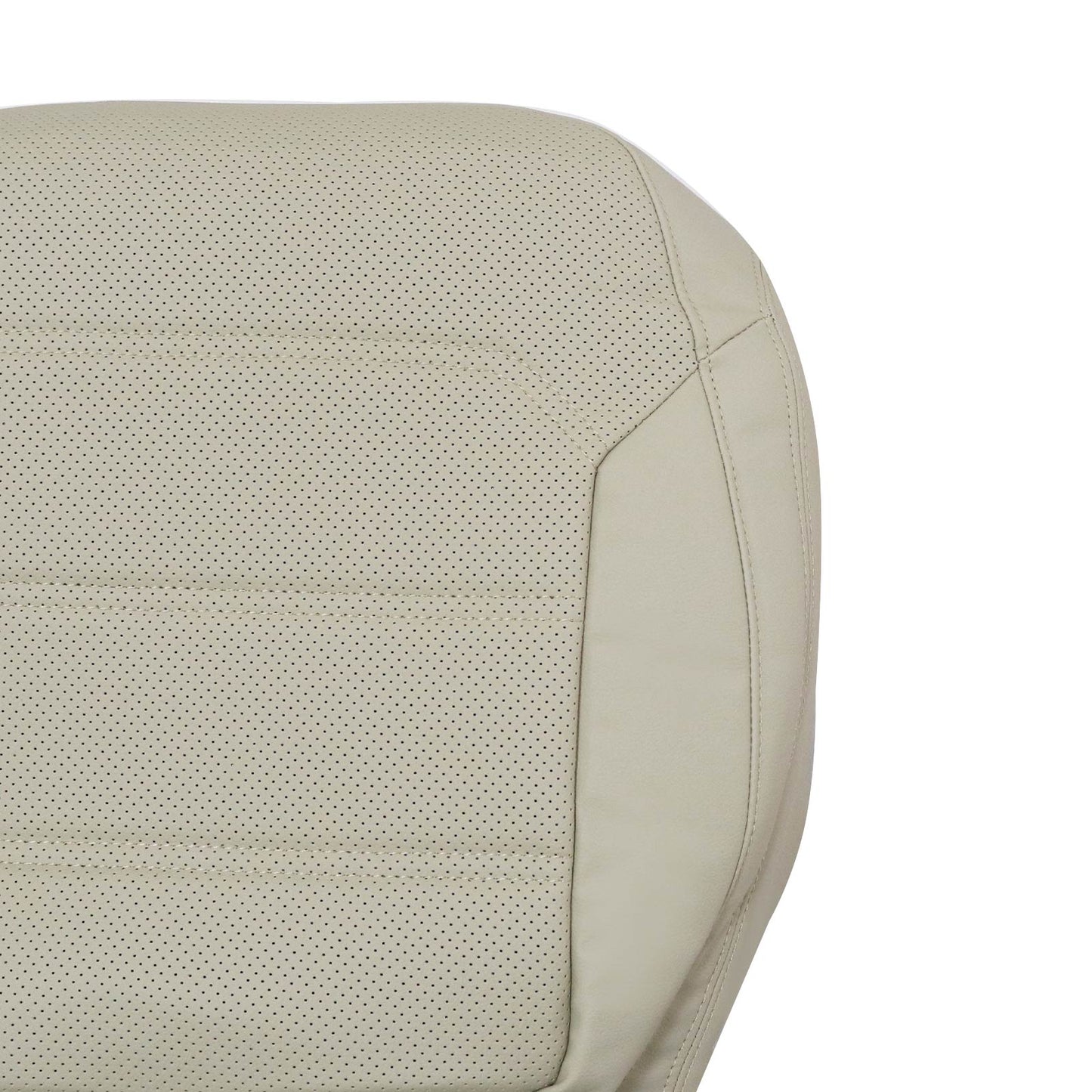 2012-2020 For Volkswagen Passat Driver Bottom Leather Seat Cover Tan Perforated