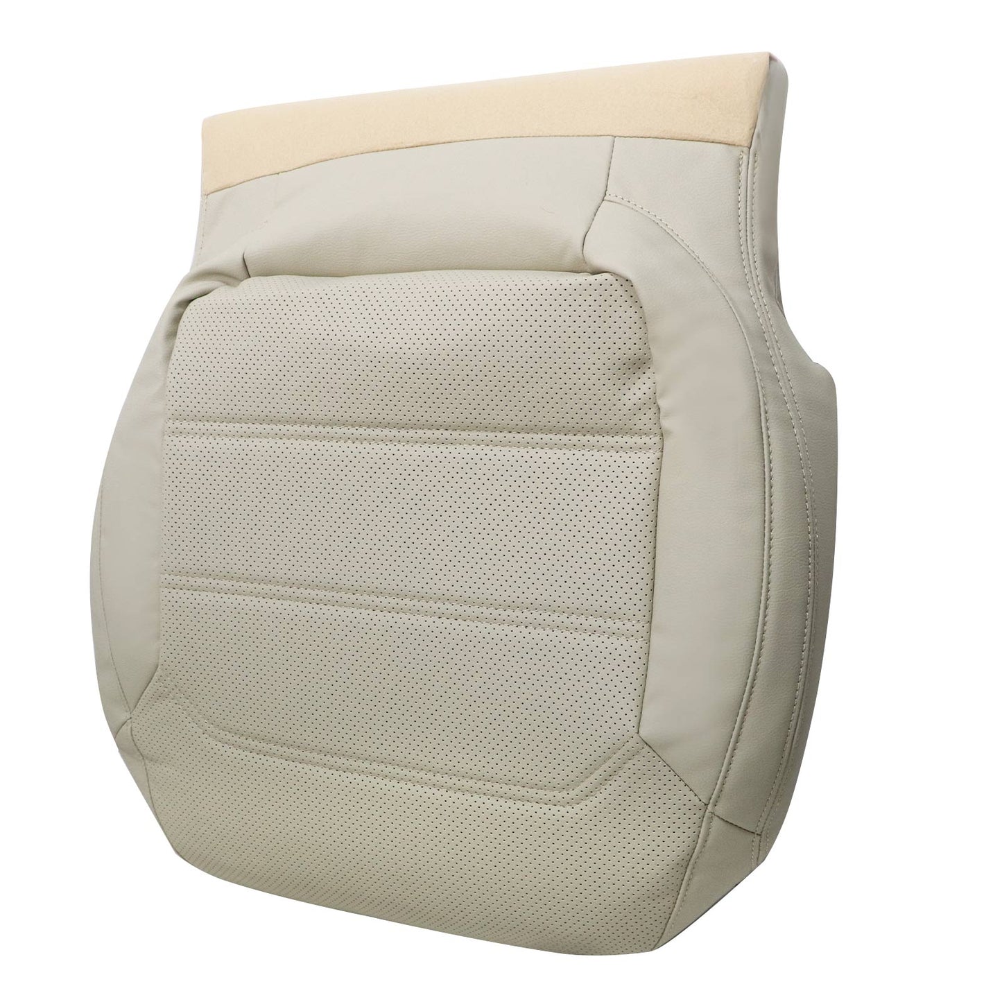 2012-2020 For Volkswagen Passat Driver Bottom Leather Seat Cover Tan Perforated