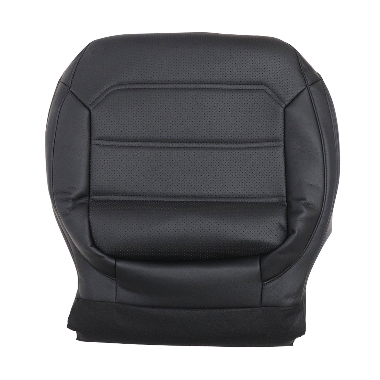 For 2012-2020 Volkswagen Passat Passenger Bottom PERF Leather Seat Cover Black