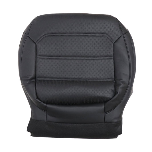For 2012-2020 Volkswagen Passat Passenger Bottom PERF Leather Seat Cover Black