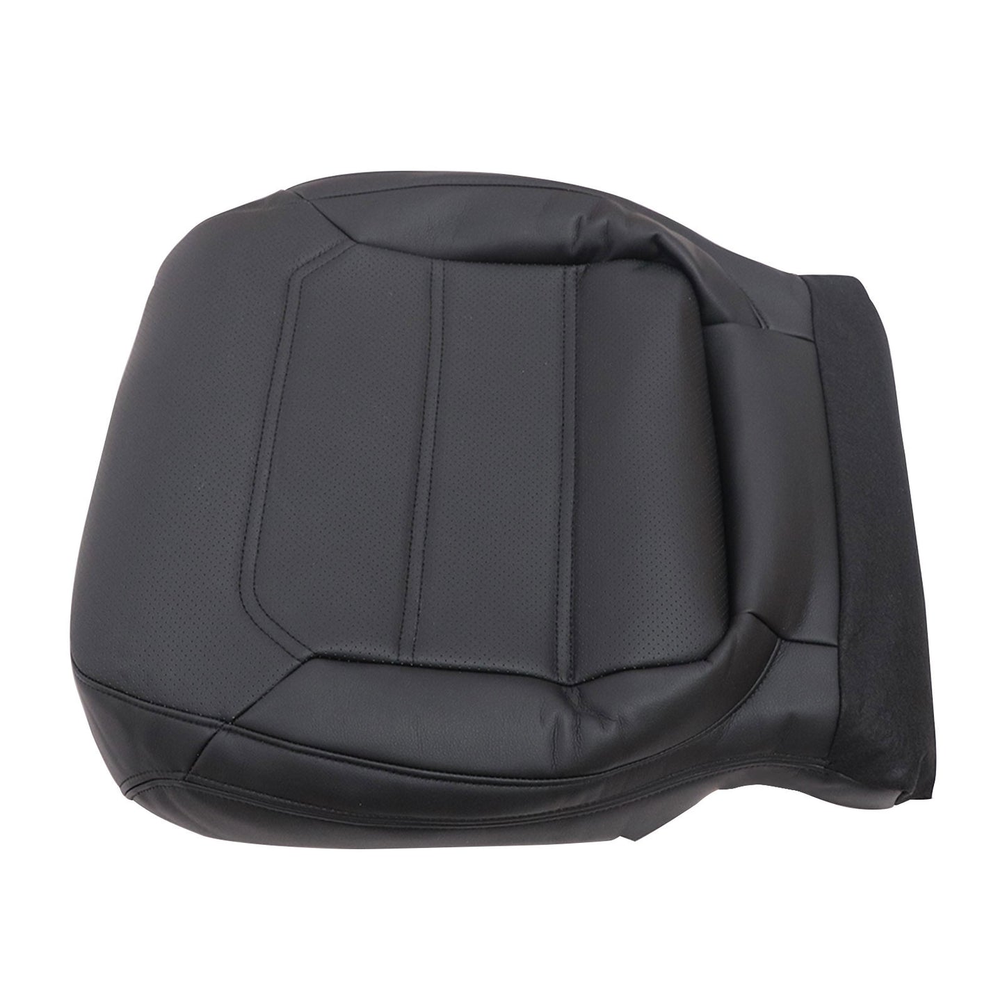 For 2012-2020 Volkswagen Passat Passenger Bottom PERF Leather Seat Cover Black