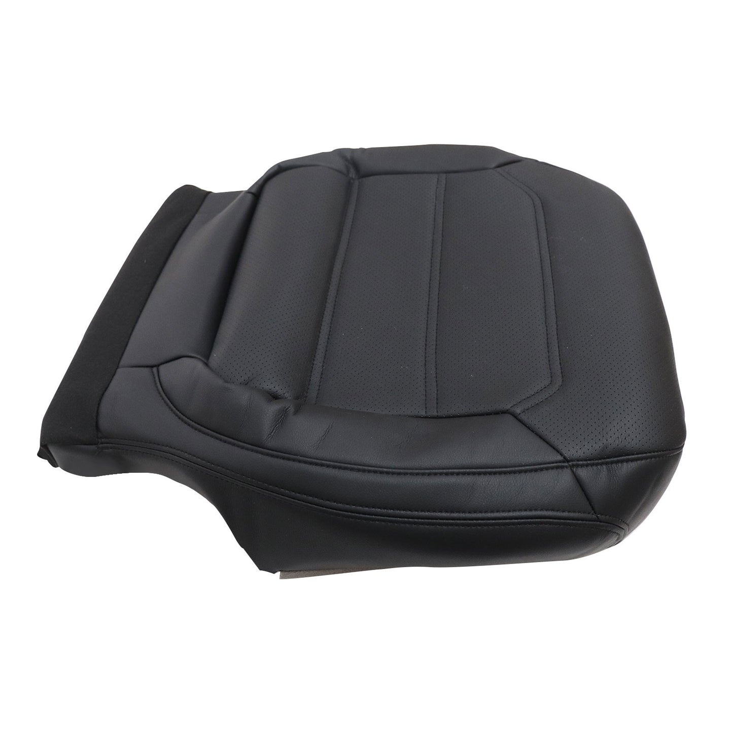 For 2012-2020 Volkswagen Passat Passenger Bottom PERF Leather Seat Cover Black