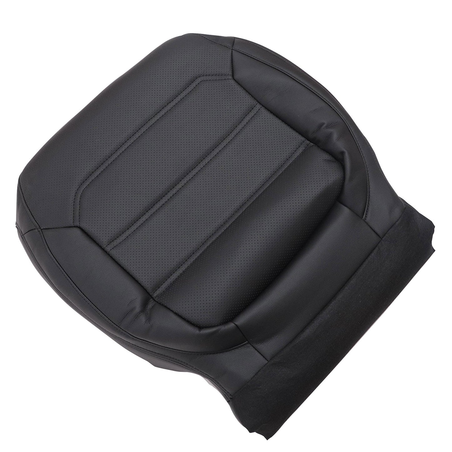 For 2012-2020 Volkswagen Passat Passenger Bottom PERF Leather Seat Cover Black