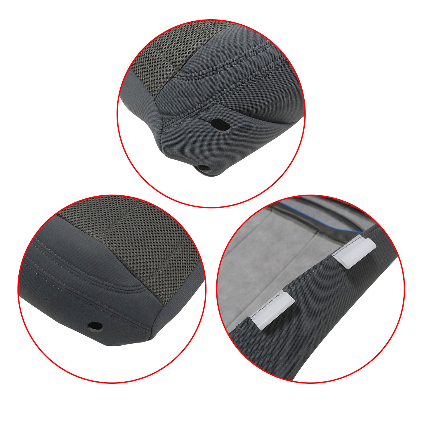 For 2007 Jeep Wrangler Sahara Rubicon Driver Bottom Replacement Cloth Seat Cover