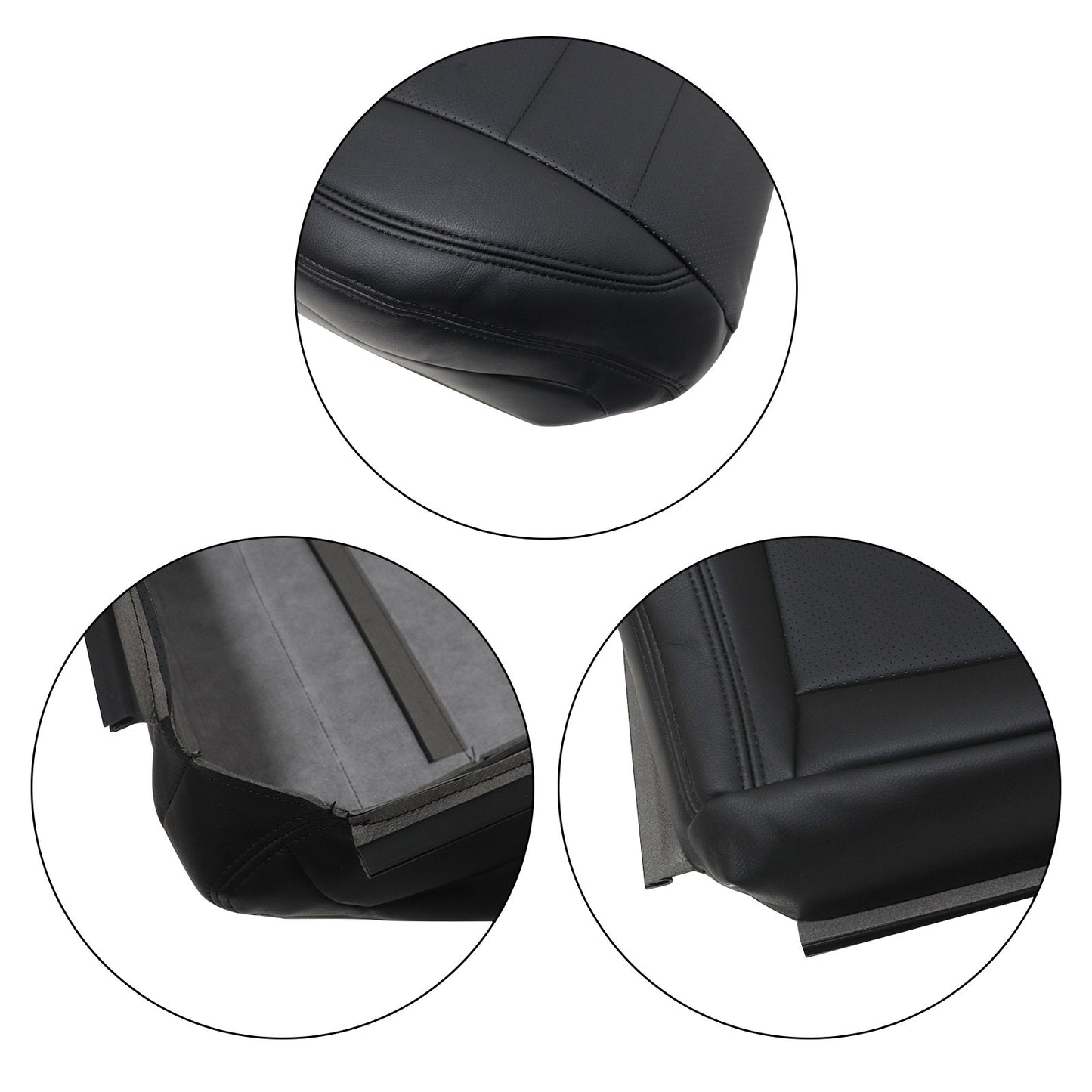 For 2012-2016 Mercedes Benz C350 2-Door Coupe Driver Bottom Leather Cover Black