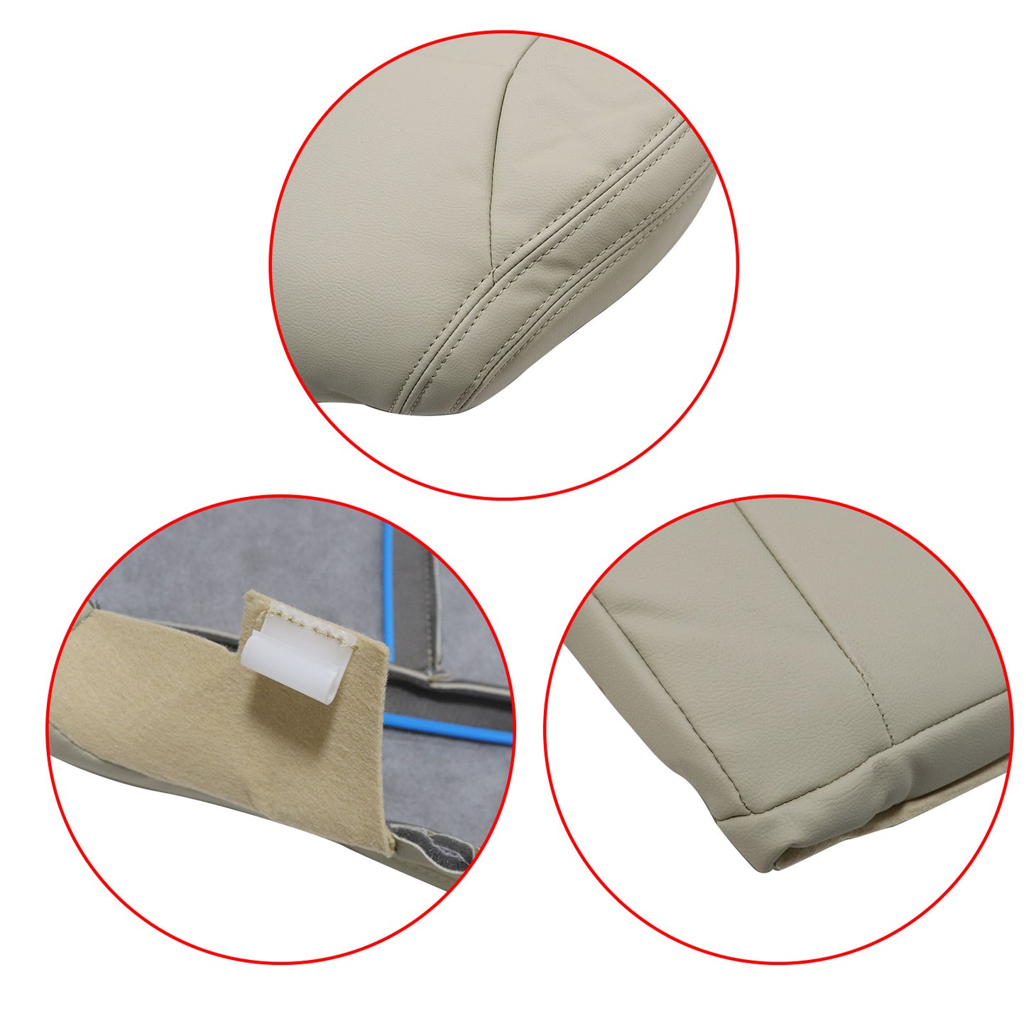 For 2014-2015 Mercedes-Benz CLA250 CLA 250-Driver Bottom Leather Seat Cover Tan