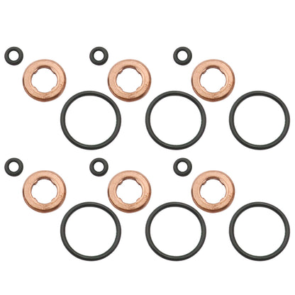 6PCS Injector Nozzle Seal Rings Kit Fit For AUDI A5 B8 VW TOUAREG 05A130519