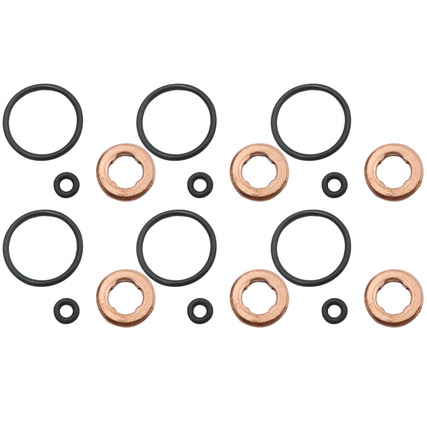 6PCS Injector Nozzle Seal Rings Kit Fit For AUDI A5 B8 VW TOUAREG 05A130519