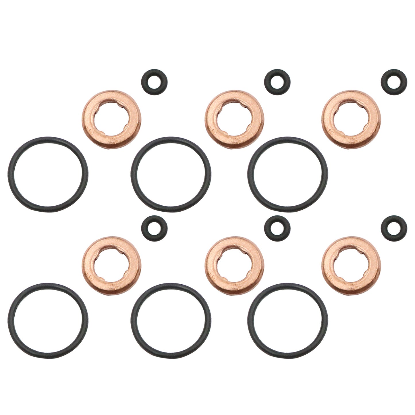 6PCS Injector Nozzle Seal Rings Kit Fit For AUDI A5 B8 VW TOUAREG 05A130519