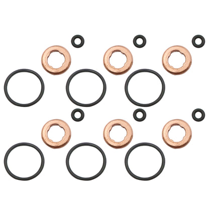6PCS Injector Nozzle Seal Rings Kit Fit For AUDI A5 B8 VW TOUAREG 05A130519