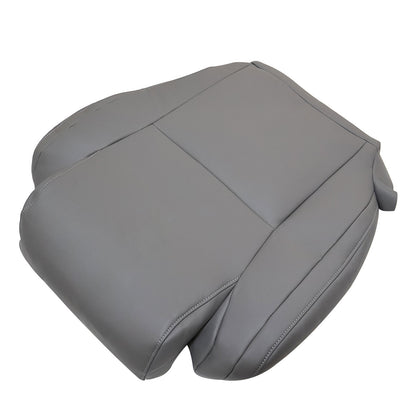 For 2007-2013 Toyota Tundra & Sequoia Driver Bottom Leather Seat Cover Gray