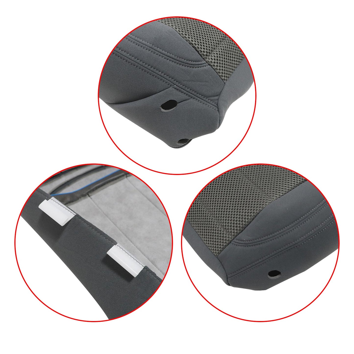 Passenger Side Bottom Cloth Seat Cover Medium Slate Gray For 2007 Jeep Wrangler