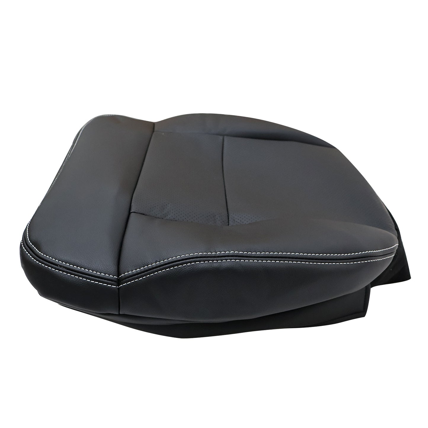 For 2004-2008 Ford F150 Lariat XLT Driver Bottom PERF Leather Seat Cover Black