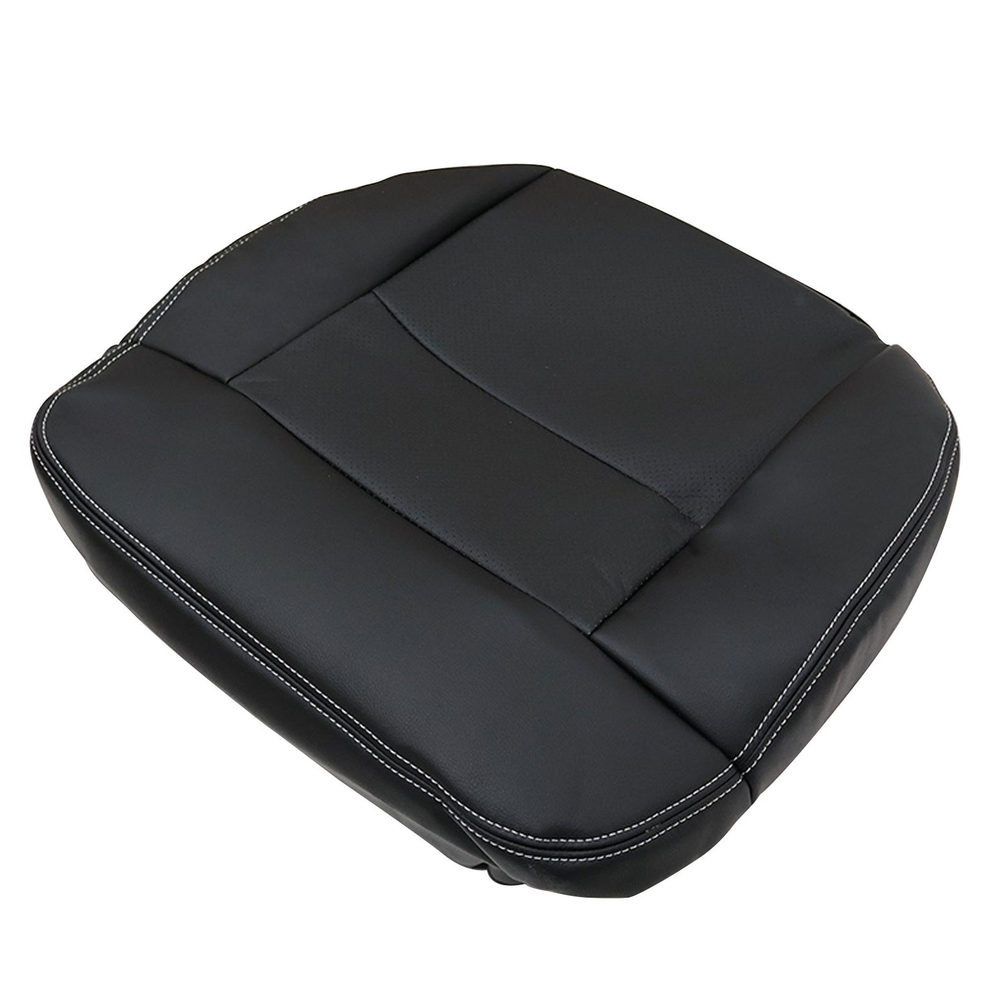 For 2004-2008 Ford F150 Lariat XLT Driver Bottom PERF Leather Seat Cover Black