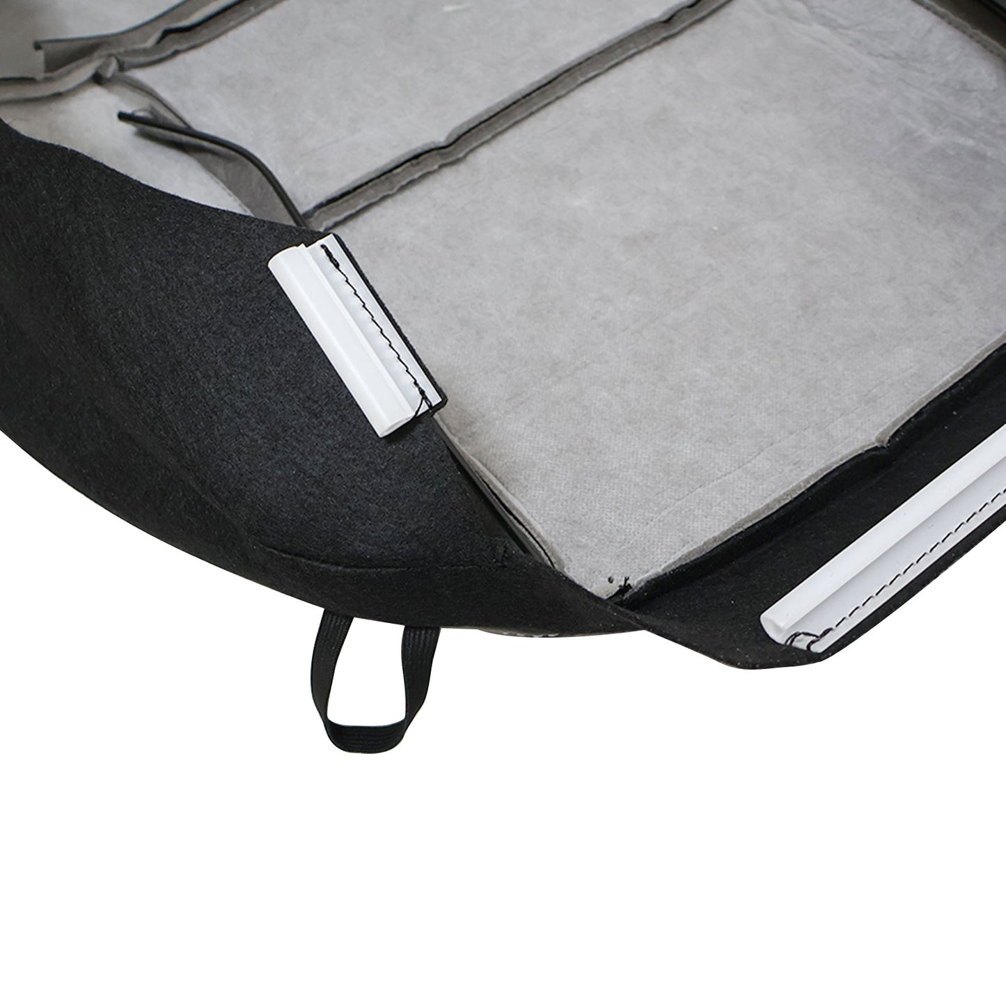 For 2004-2008 Ford F150 Lariat XLT Driver Bottom PERF Leather Seat Cover Black