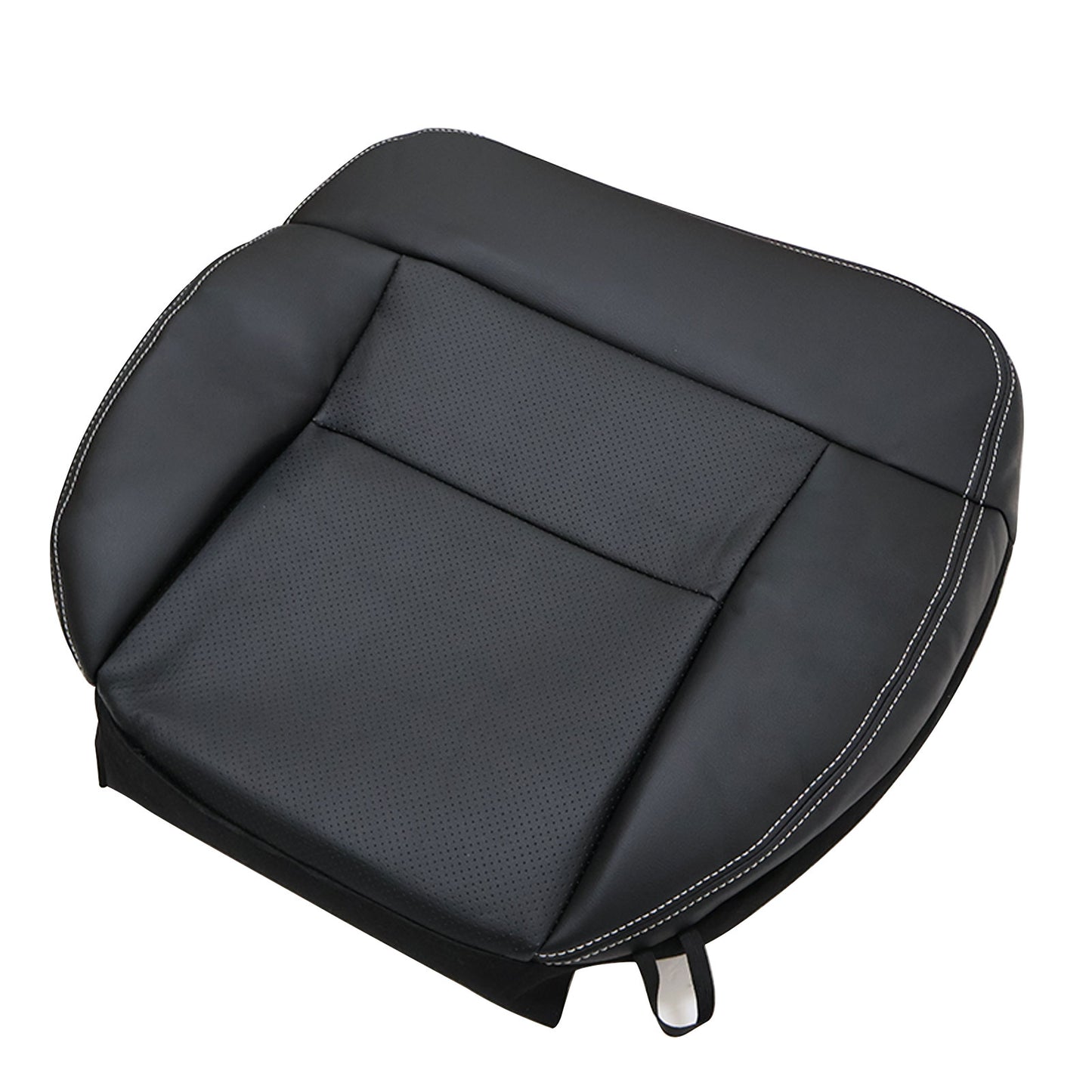 For 2004-2008 Ford F150 Lariat XLT Driver Bottom PERF Leather Seat Cover Black