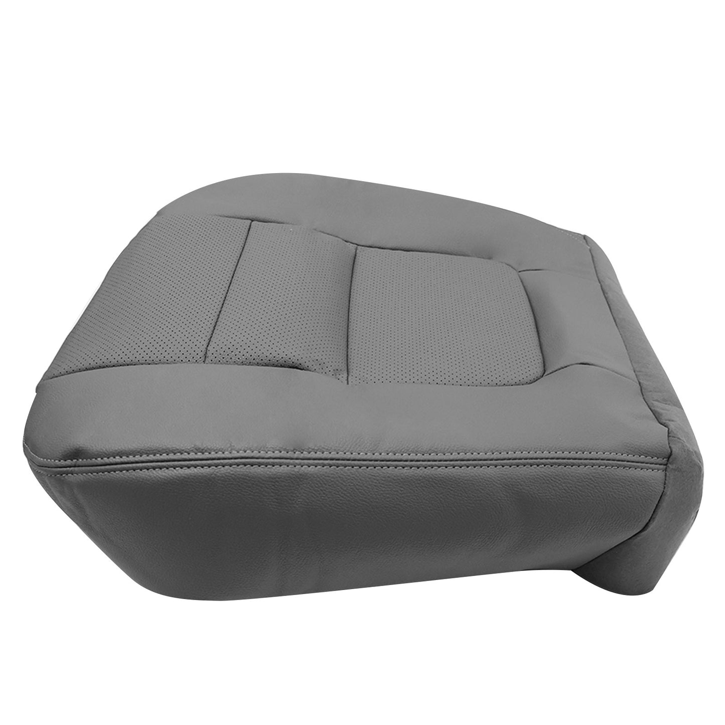 Driver Side Bottom Leather Seat Cover Gray Fits 2001 Ford F250 F350 Lariat XLT