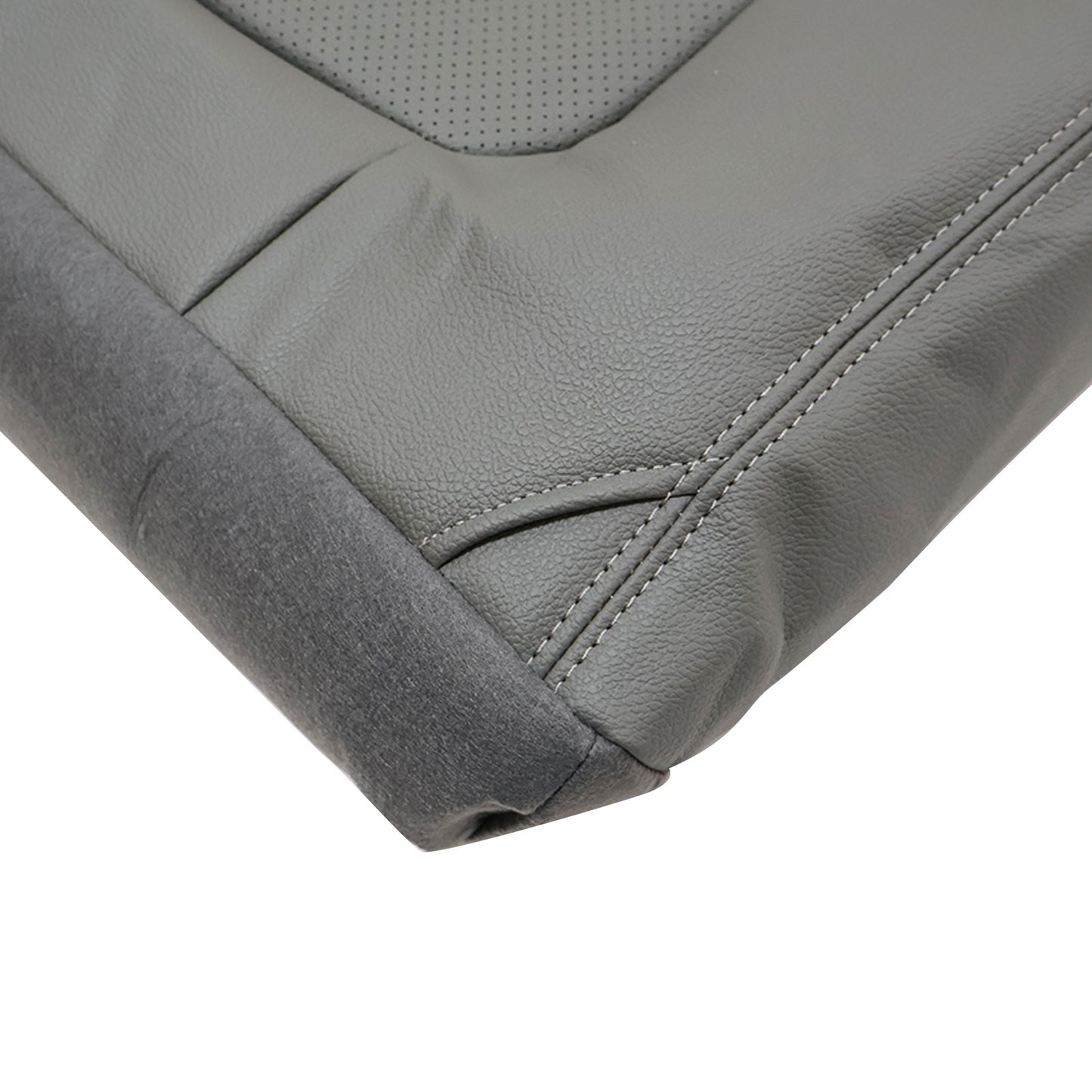 Driver Side Bottom Leather Seat Cover Gray Fits 2001 Ford F250 F350 Lariat XLT