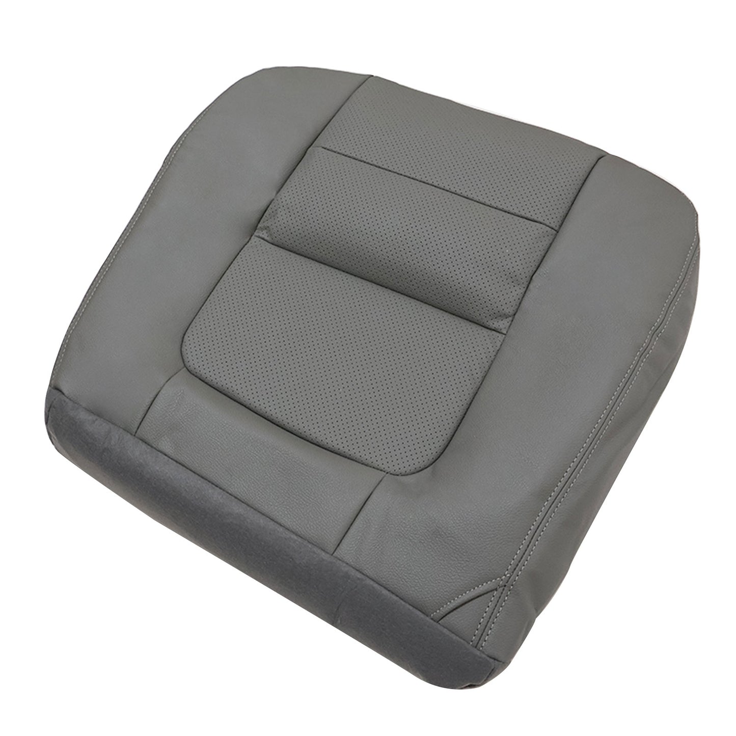 Driver Side Bottom Leather Seat Cover Gray Fits 2001 Ford F250 F350 Lariat XLT
