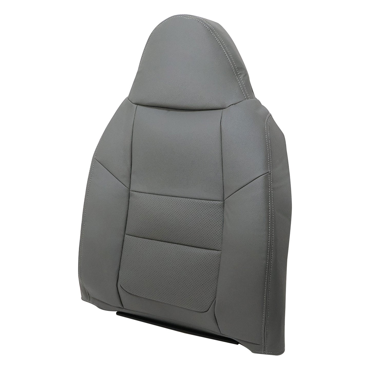 Driver Side Top Leather Seat Cover Gray PERF For 2001 Ford F250 F350 F450 Lariat