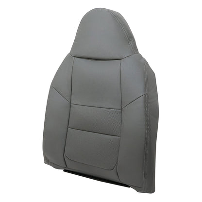 Driver Side Top Leather Seat Cover Gray PERF For 2001 Ford F250 F350 F450 Lariat